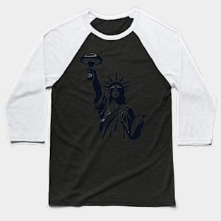 Liberty caps - Statue of Liberty - Psychedelic Design Baseball T-Shirt